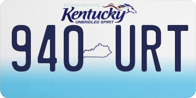 KY license plate 940URT