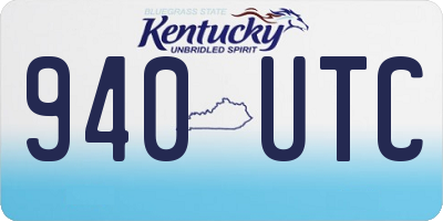 KY license plate 940UTC