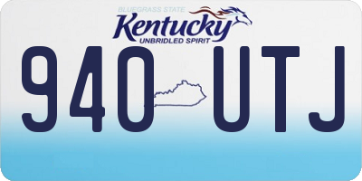 KY license plate 940UTJ