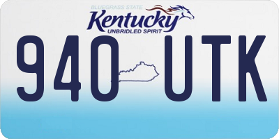 KY license plate 940UTK