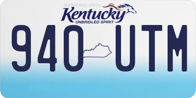 KY license plate 940UTM