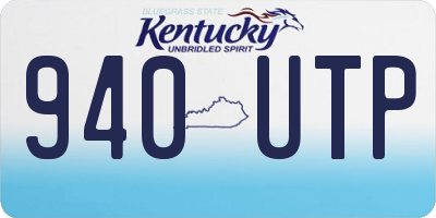 KY license plate 940UTP