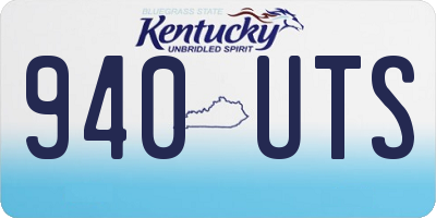 KY license plate 940UTS