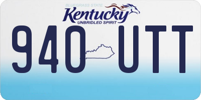 KY license plate 940UTT