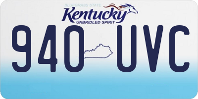 KY license plate 940UVC