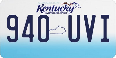 KY license plate 940UVI