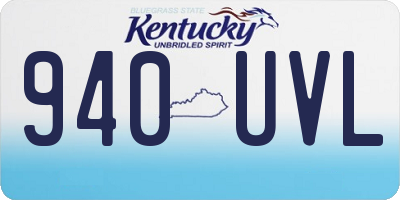 KY license plate 940UVL