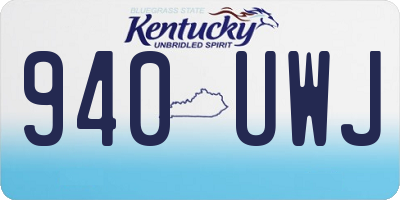 KY license plate 940UWJ