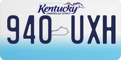 KY license plate 940UXH