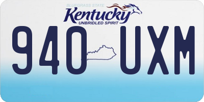 KY license plate 940UXM