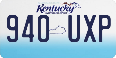 KY license plate 940UXP