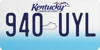 KY license plate 940UYL