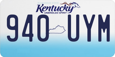 KY license plate 940UYM