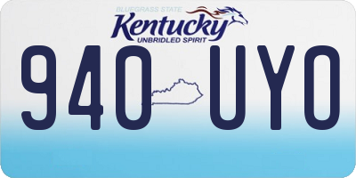 KY license plate 940UYO