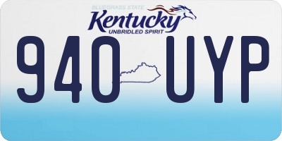 KY license plate 940UYP