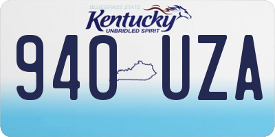 KY license plate 940UZA