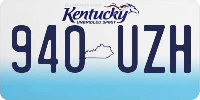 KY license plate 940UZH