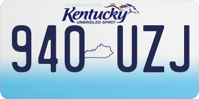 KY license plate 940UZJ