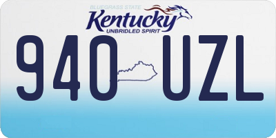 KY license plate 940UZL