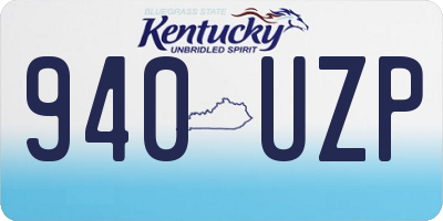 KY license plate 940UZP