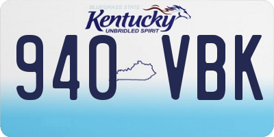 KY license plate 940VBK