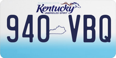 KY license plate 940VBQ