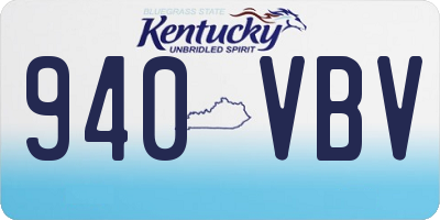 KY license plate 940VBV