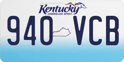 KY license plate 940VCB