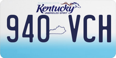 KY license plate 940VCH