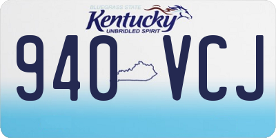 KY license plate 940VCJ