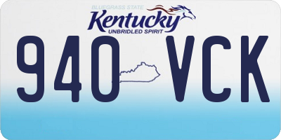 KY license plate 940VCK