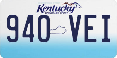 KY license plate 940VEI