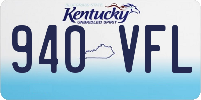 KY license plate 940VFL