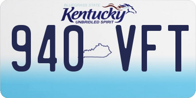 KY license plate 940VFT