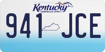 KY license plate 941JCE