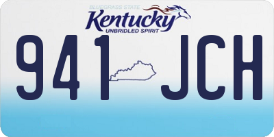 KY license plate 941JCH