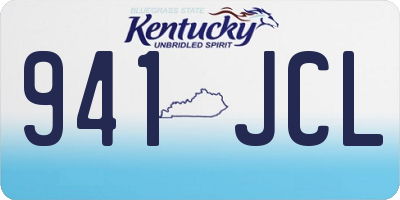 KY license plate 941JCL