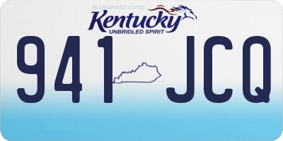 KY license plate 941JCQ