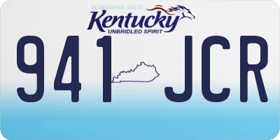 KY license plate 941JCR