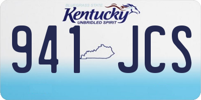 KY license plate 941JCS