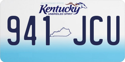 KY license plate 941JCU