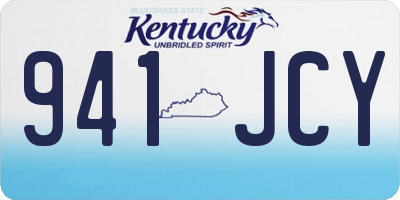 KY license plate 941JCY