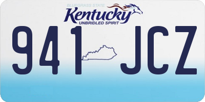 KY license plate 941JCZ