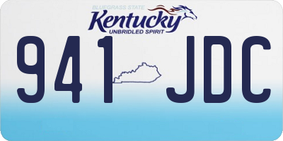KY license plate 941JDC
