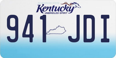 KY license plate 941JDI
