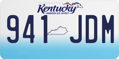 KY license plate 941JDM