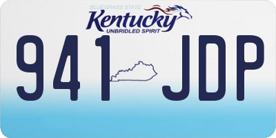 KY license plate 941JDP