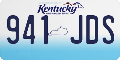 KY license plate 941JDS