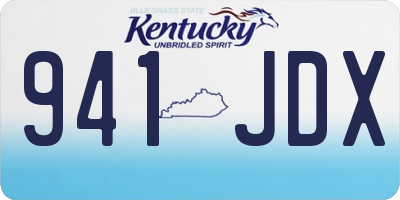 KY license plate 941JDX
