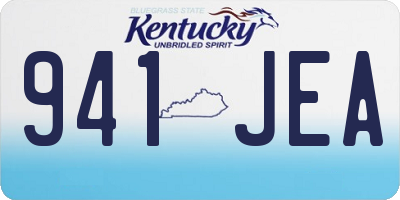 KY license plate 941JEA